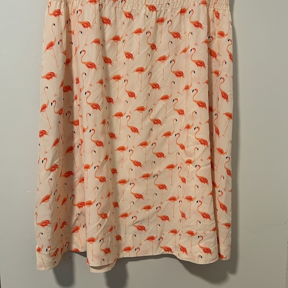 Kate Spade Flamingo Novelty Print 54% Silk Blend Dress Pockets Tropical Size 4 - Picture 5 of 8
